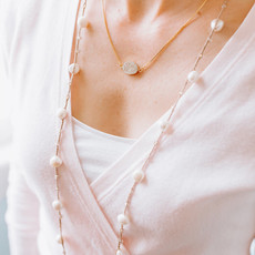 Goldbug Long Pearl Necklace