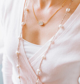 Goldbug Long Pearl Necklace