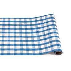 Hester & Cook Blue Painted Check Runner