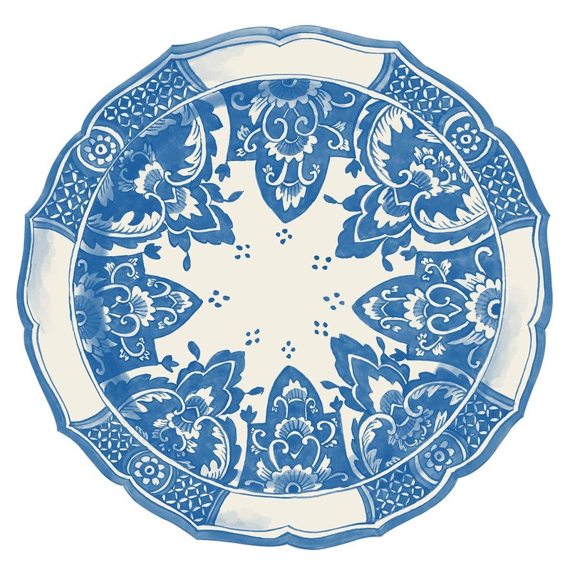 Hester & Cook Die Cut China Blue Placemats