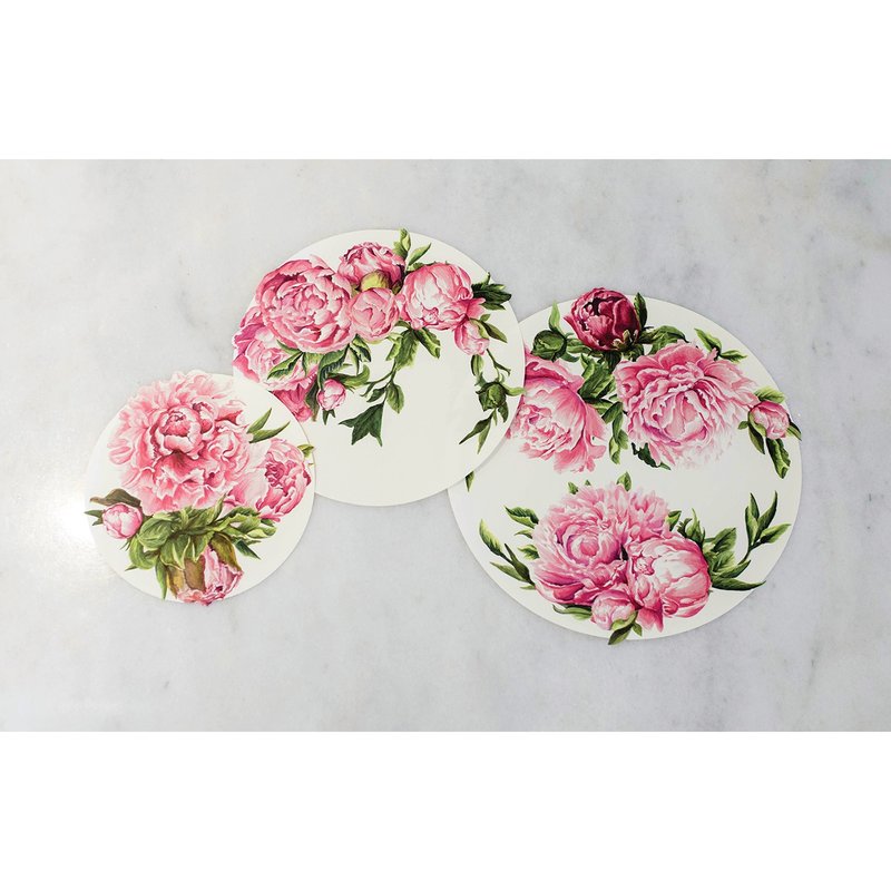 Hester & Cook Peony Serving Papers