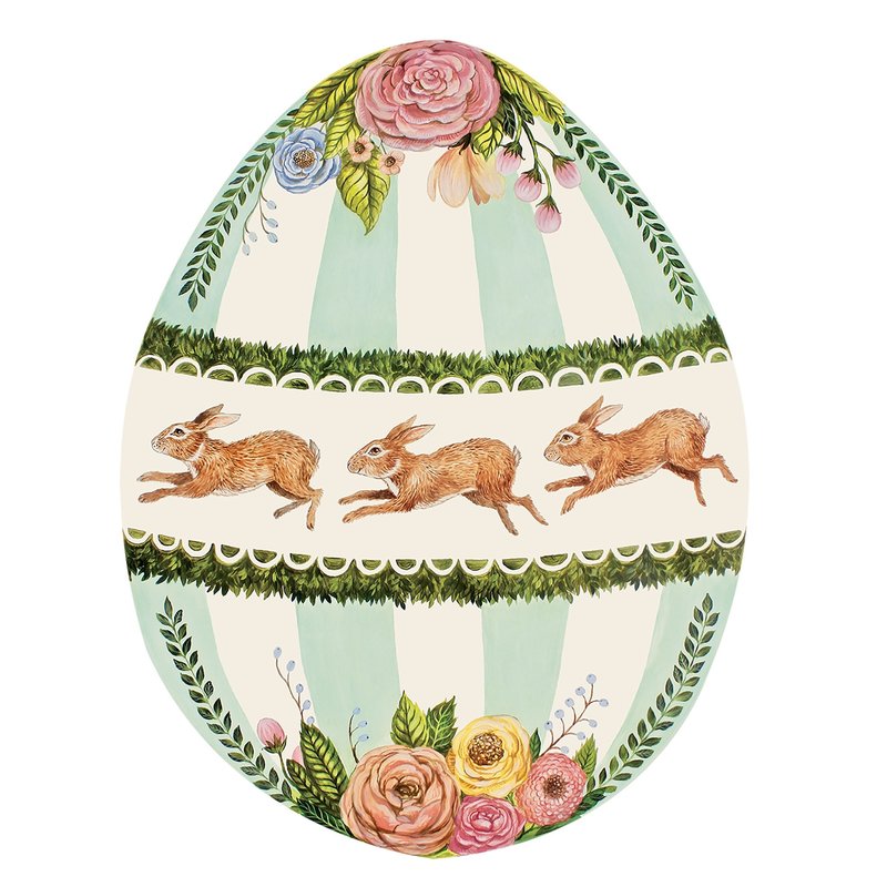 Hester & Cook Die-cut Boxwood Bunny Egg Placemats