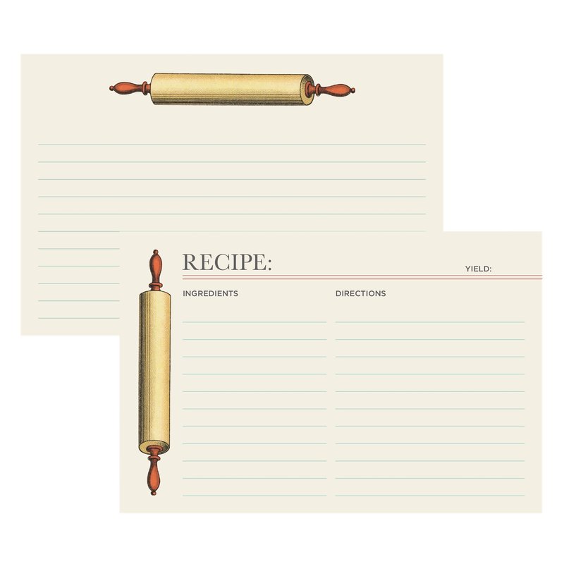 Hester & Cook Rolling Pin Recipe Cards