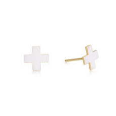 ENewton Design Signature Cross Stud-Off White Earrings