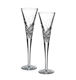 Waterford Celebrations Toast Flute Happy Pair