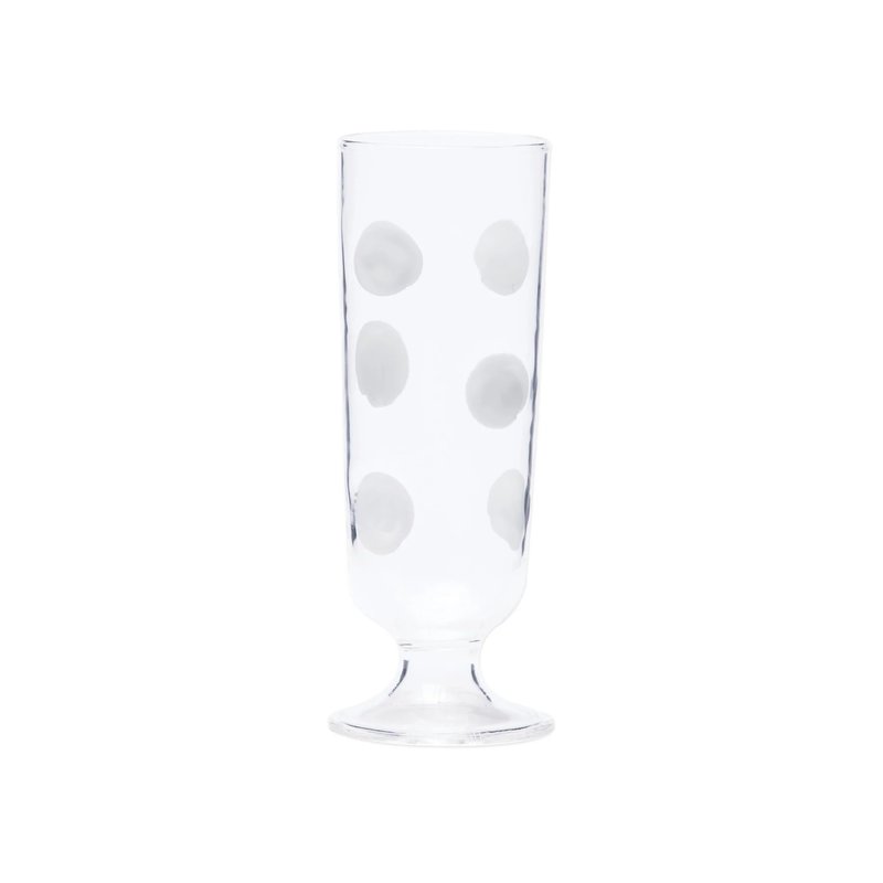 Vietri Drop White Champagne Glass