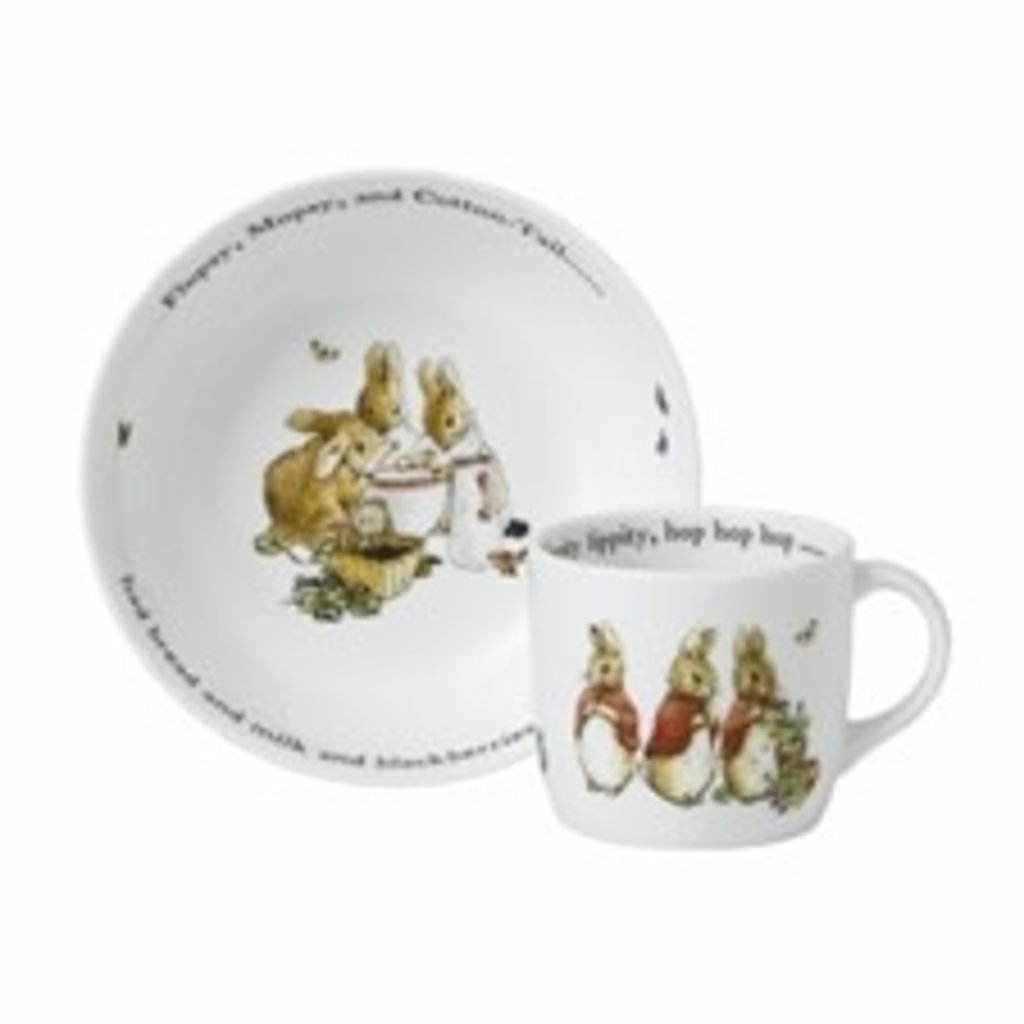 Wedgwood Flopsy Mopsy & Cottontail 2pc Set