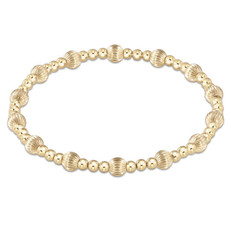ENewton Design Dignity Sincerity Pattern 5mm Bead Bracelet - Gold