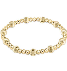 ENewton Design Dignity Sincerity Pattern 6MM Bead Gold Bracelet