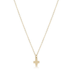 enewton 16" Necklace Gold- Signature Cross Small Gold Charm