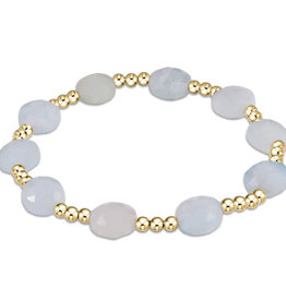 ENewton Design Admire Gold 3mm Bead Bracelet - Aquamarine