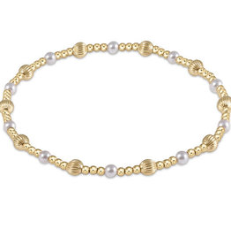 ENewton Design Dignity Sincerity Pattern 4mm bead bracelet - Pearl