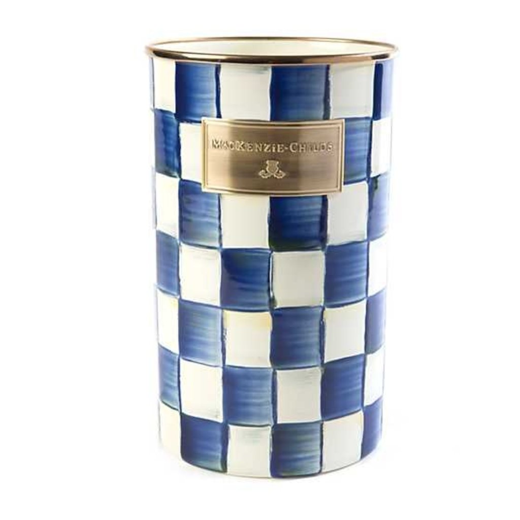 Mackenzie-Childs Royal Check Enamel Utensil Holder