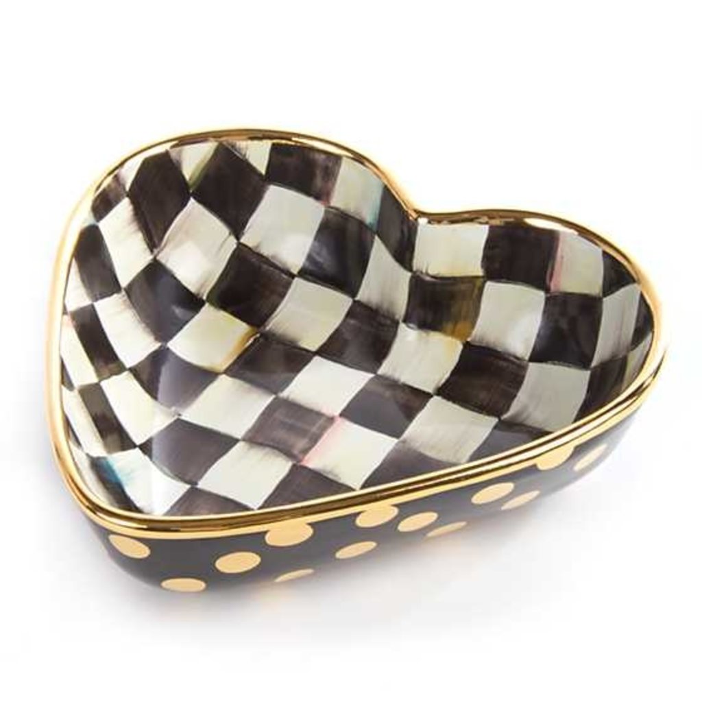 Mackenzie-Childs Courtly Check Heart Bowl - large