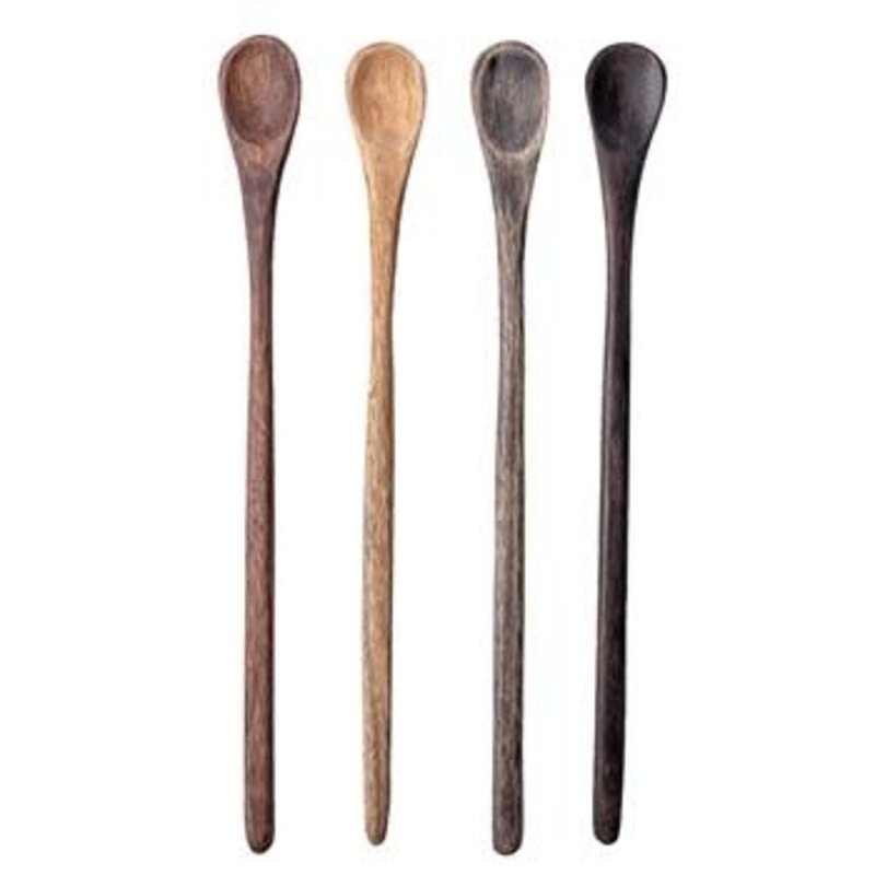 Long Handle Wood Tasting Spoons-Set/4
