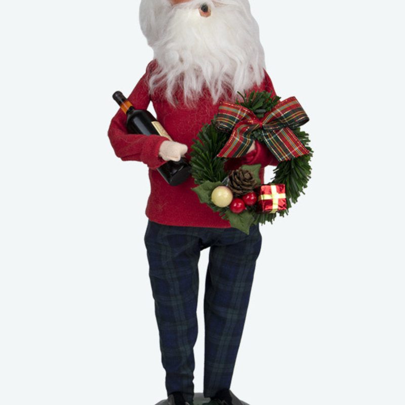 Byers Choice Wine Santa