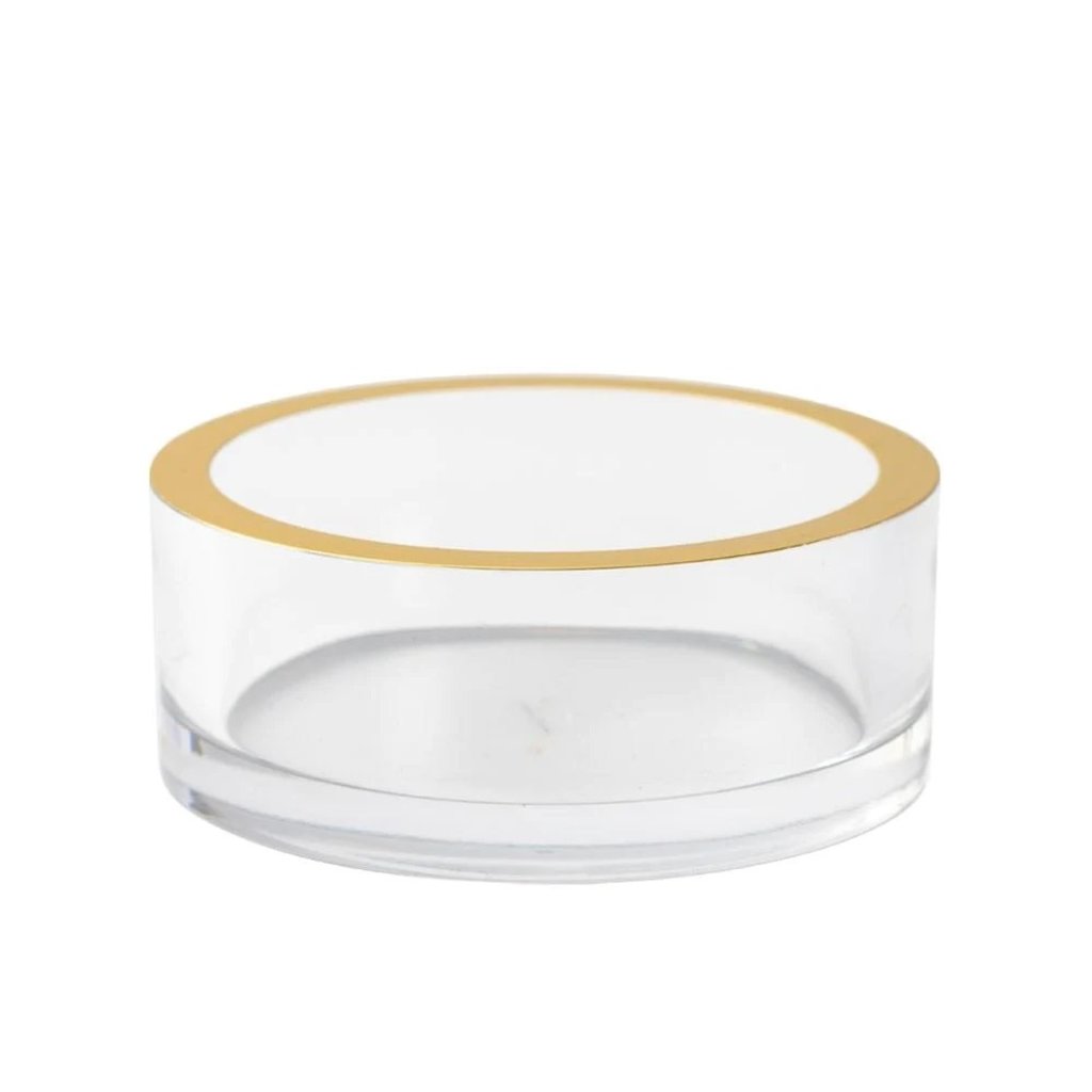 Clear Acrylic w/Gold Rim Top Wine Coaster