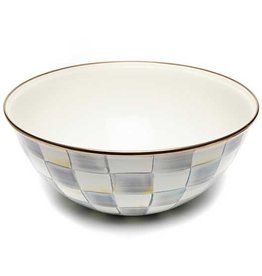 Mackenzie-Childs Sterling Check Enamel Everyday Bowl-Large