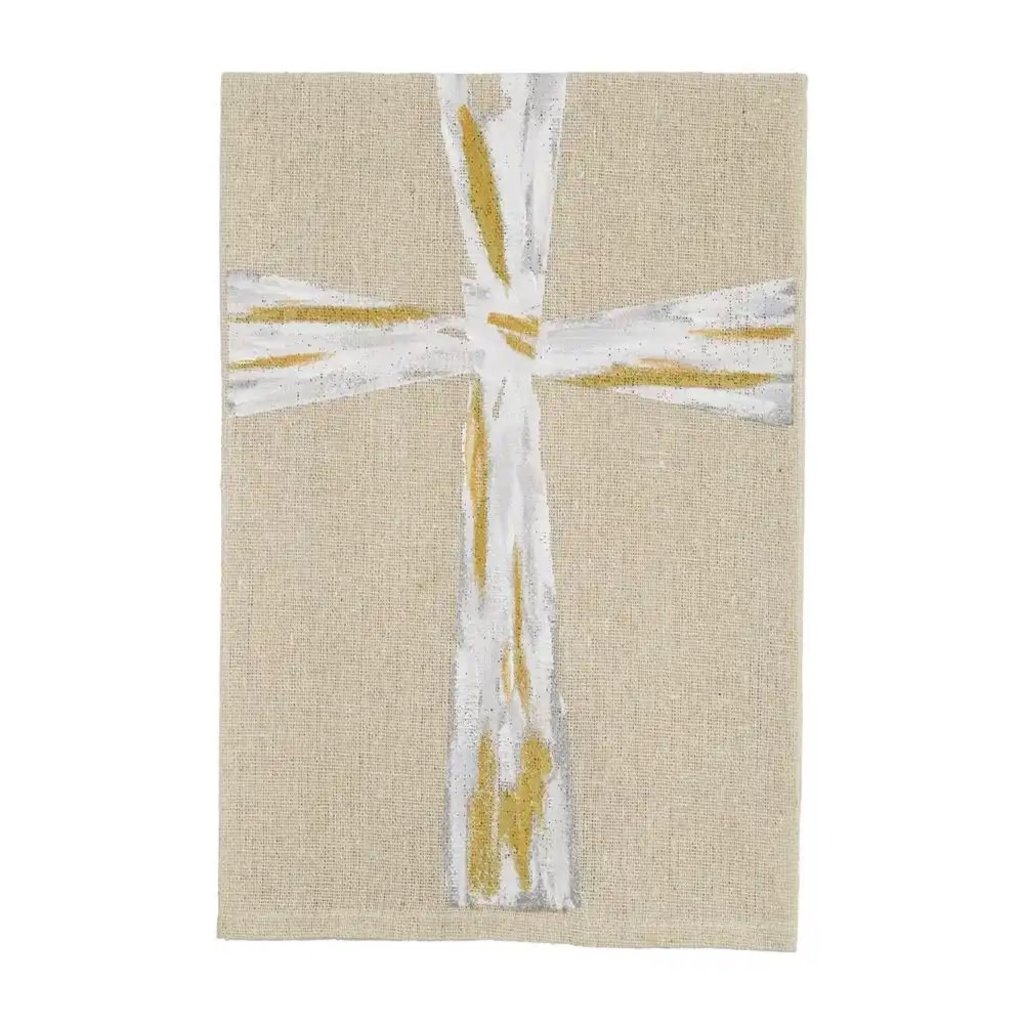 Cross Christmas Hand-Painted Towel