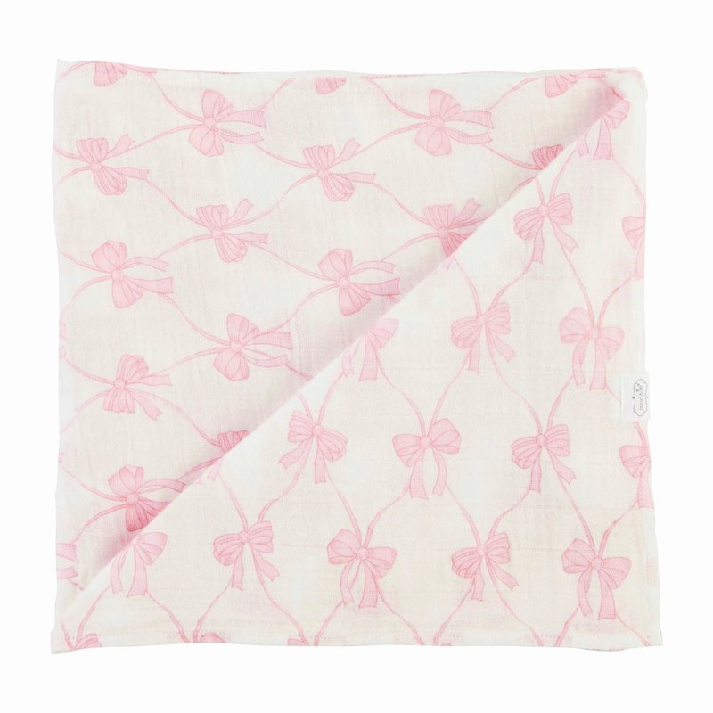 Pink Bow Swaddle Blanket