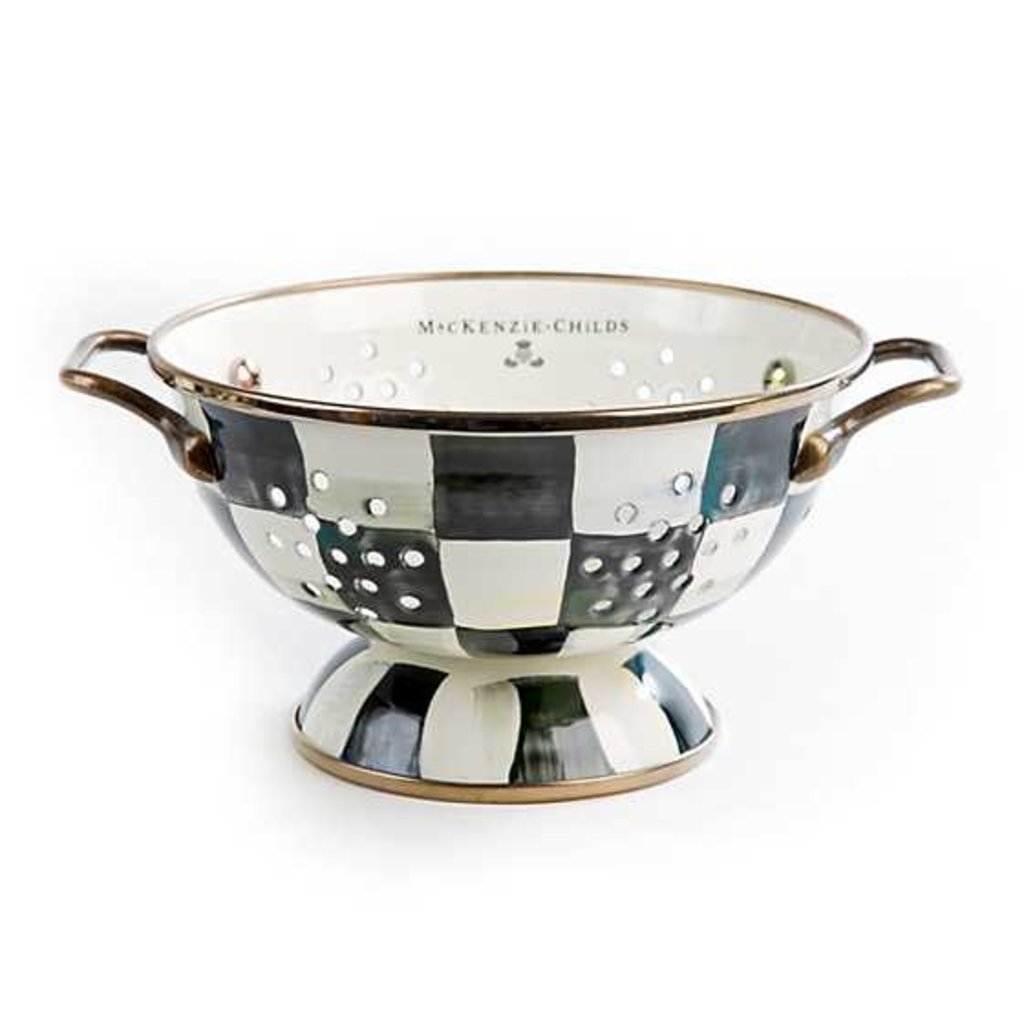 Mackenzie-Childs Courtly Check Enamel Colander - Small
