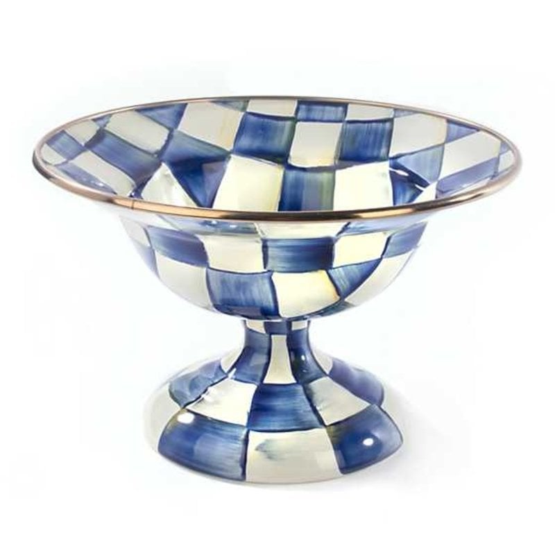 Mackenzie-Childs Royal Check Enamel Compote-Small