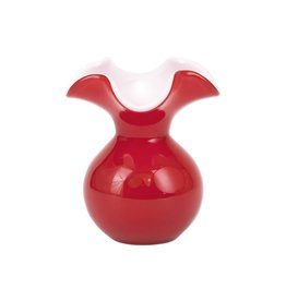 Vietri Hibiscus Glass Red Bud Vase