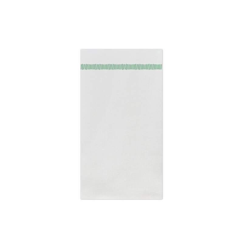 Vietri Paper Soft Napkins Fringe Green Guest Towels Pack of 20