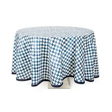 Mackenzie-Childs 90"  Round Royal Check Tablecloth