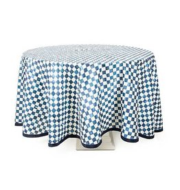 Mackenzie-Childs 90"  Round Royal Check Tablecloth
