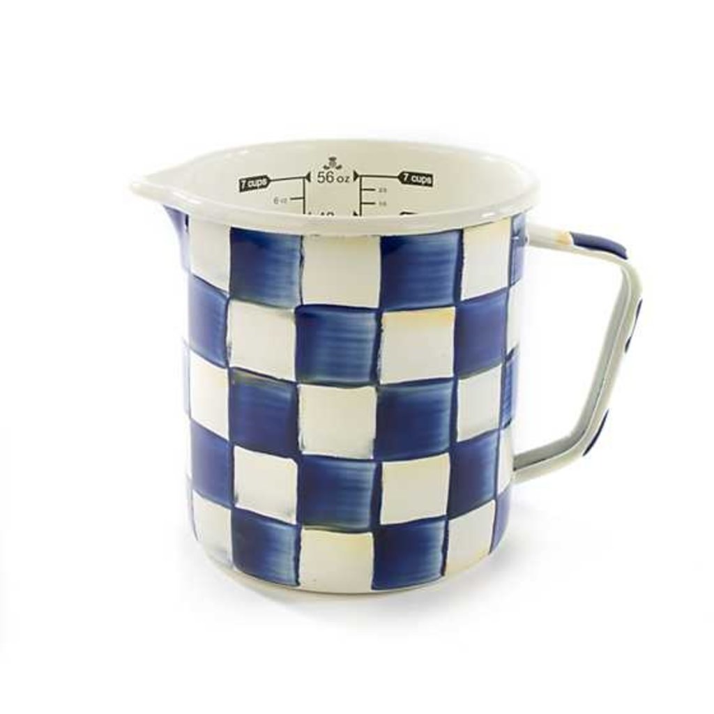 Mackenzie-Childs Royal Check Enamel 7 Cup Measuring Cup