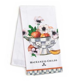 Mackenzie-Childs Peaches & Anemones in Colander Dish Towel
