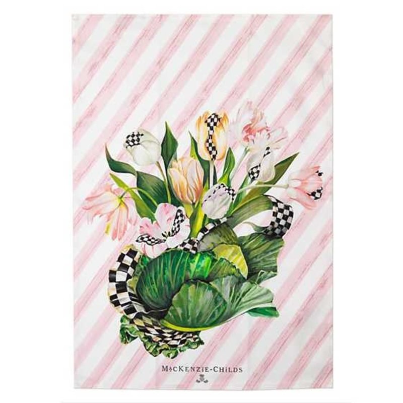 Mackenzie-Childs Cabbage Bouquet Dish Towel