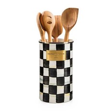 Mackenzie-Childs Courtly check enamel utensil holder