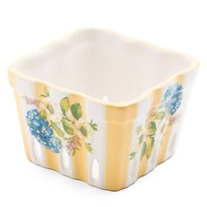 Mackenzie-Childs Wildflowers Small Berry Basket, Yellow