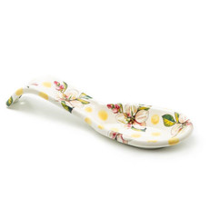 Mackenzie-Childs Wildflowers Enamel Spoon Rest, Yellow