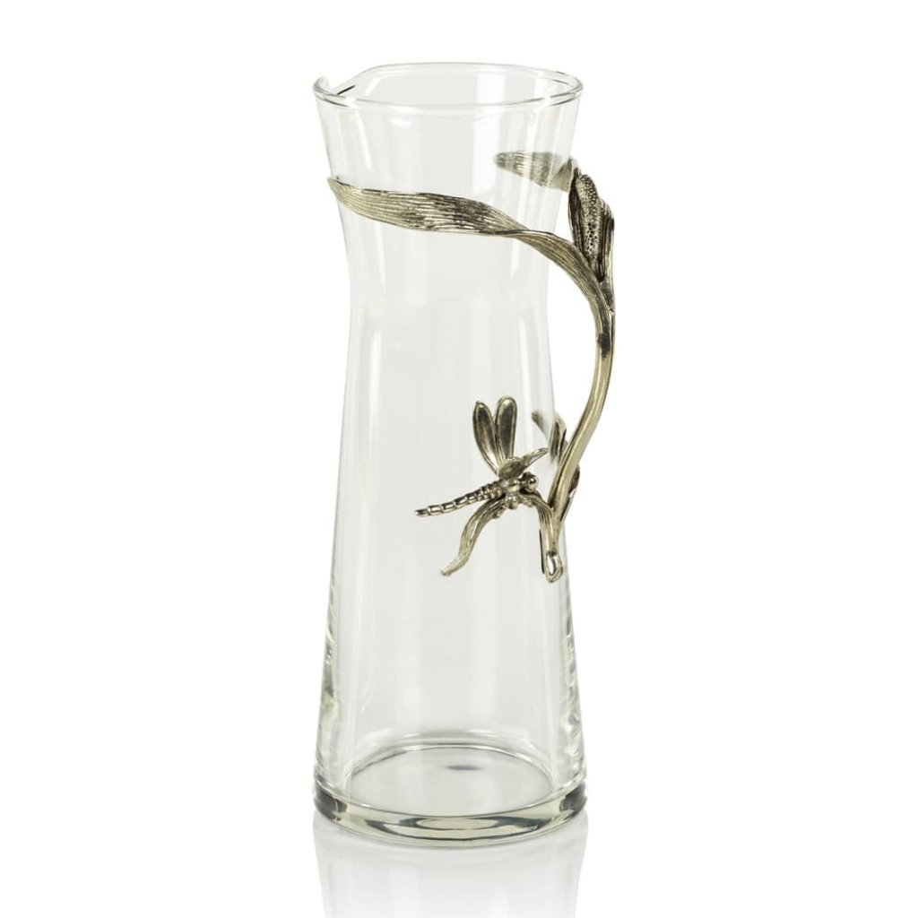 Zodax Dragonfly Pewter/Glass Pitcher