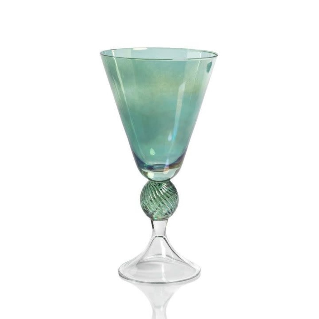 Zodax Cassis Vintage Stem Glass Green