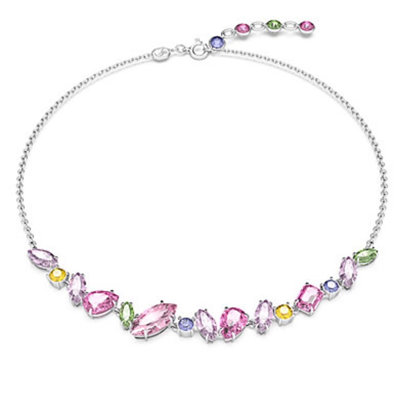 Swarovski GEMA:Necklace Mini Frontal Pink/RHS