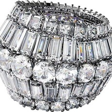 Swarovski Hyperbola Ring L Rows White 60