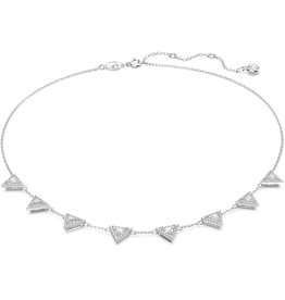 Swarovski Triangle cut, White, Rhodium plated, Ortyx necklace