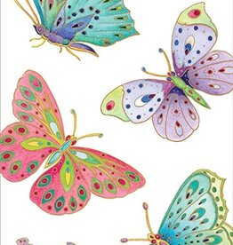 Caspari Butterflies Bright Guest Towel Napkins