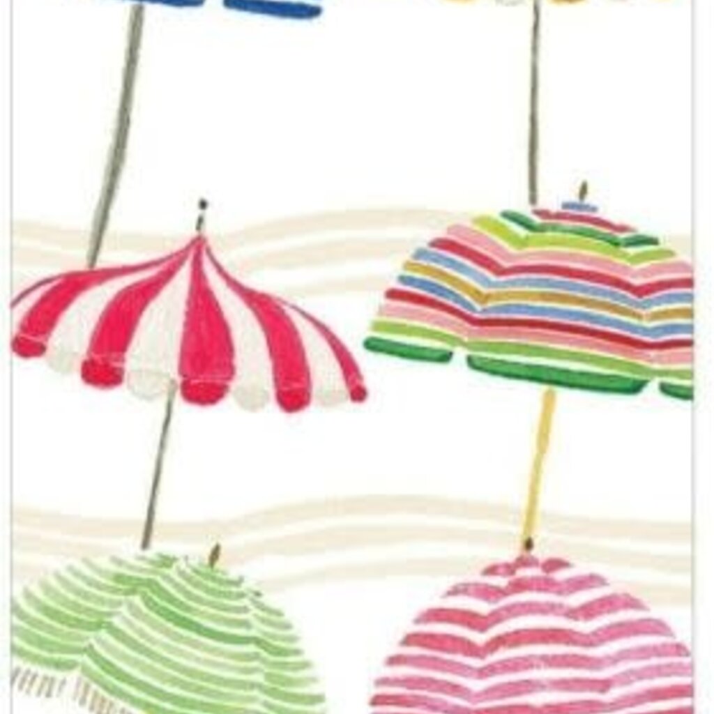 Caspari Beach Umbrellas Paper Guest Towel Napkins