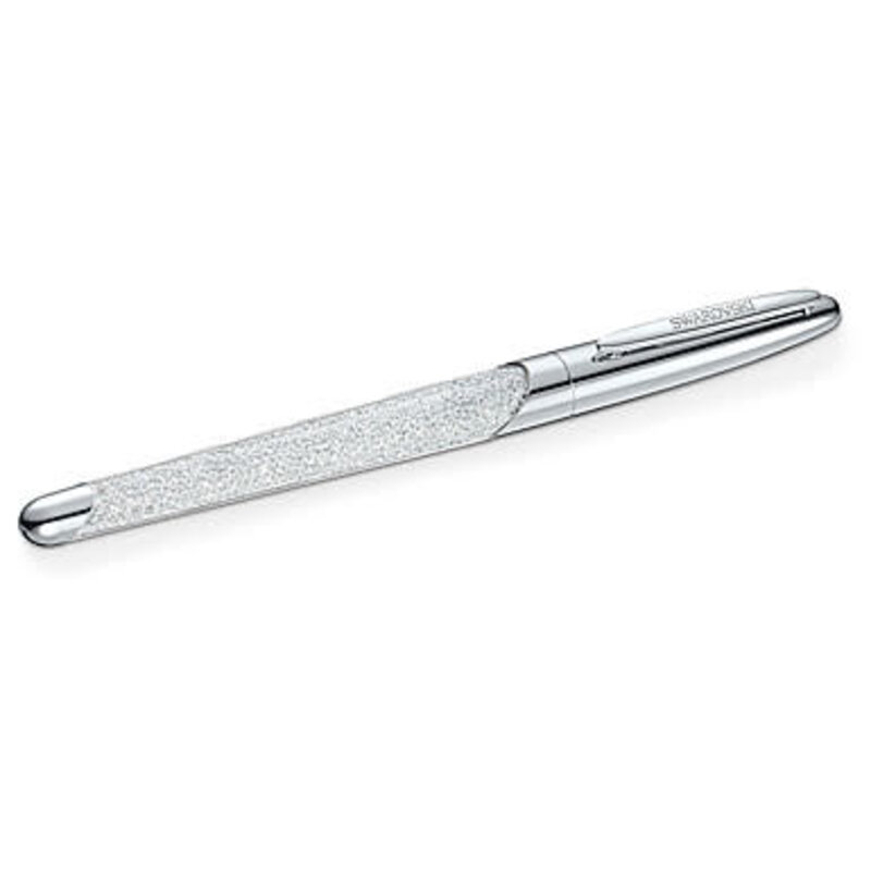 Swarovski CRYSTALLINE NOVA ROLLERBALL PEN, WHITE, CHROME PLATED