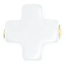 enewton egirl 14" Necklace Gold Signature Cross Off White