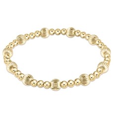 ENewton Design EXTENDED Dignity Sincerity Pattern 6mm Bead Gold Bracelet