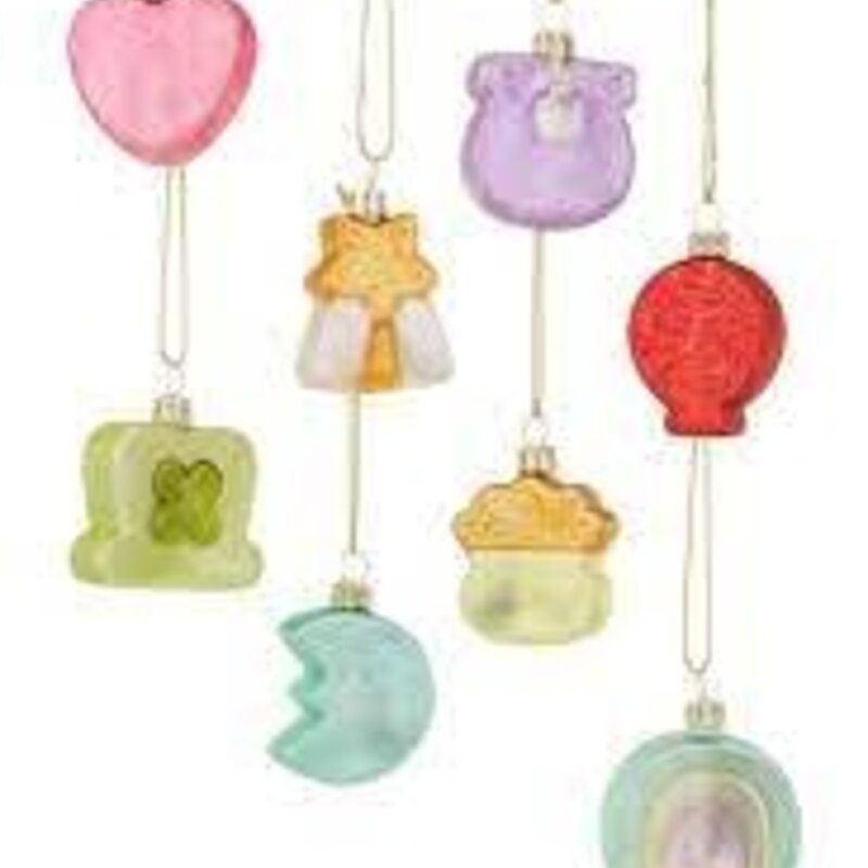 Marshmallow Charms  Ornaments, Set of 8