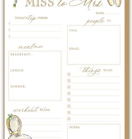 Luxe Large Notepad - Miss to Mrs Lily of the Valley