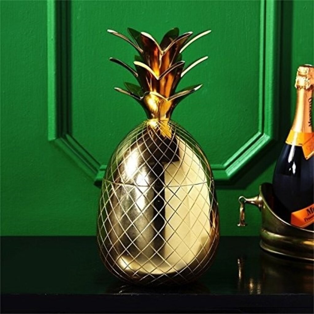 Brass Pineapple Ice Bucket