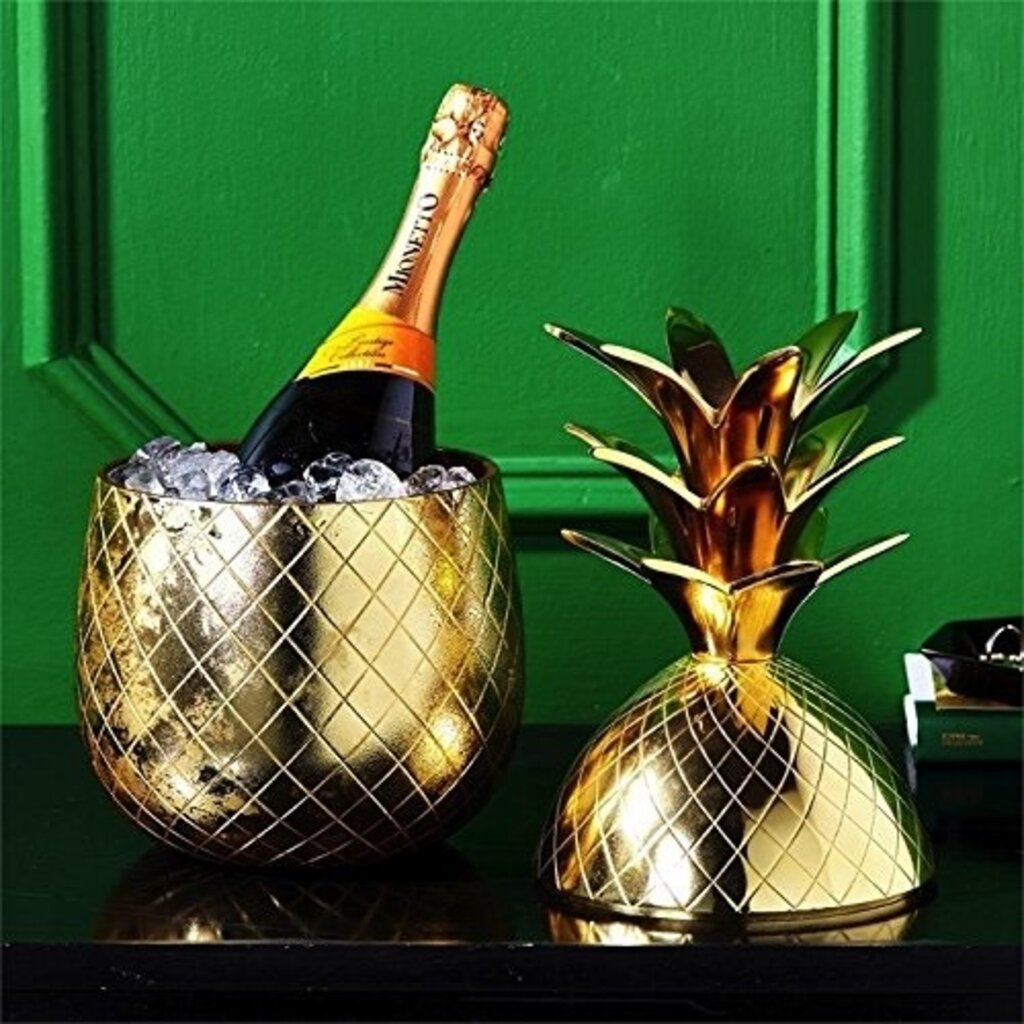 Brass Pineapple Ice Bucket